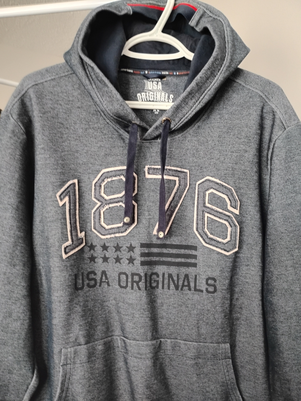 Jockey Men's Ribbed Cuffs Navyblue Hooded Sweatshirt Pullover With Side Pockets